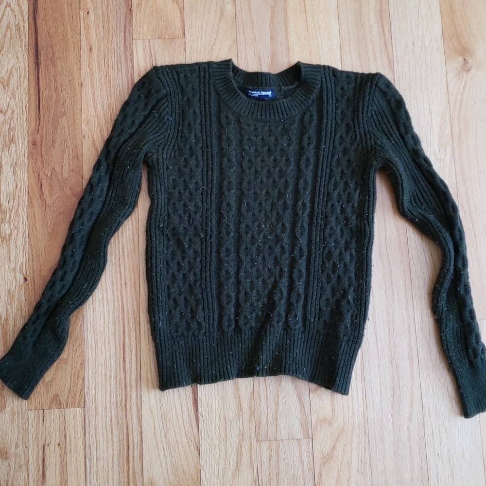 American apparel cable knit sweater